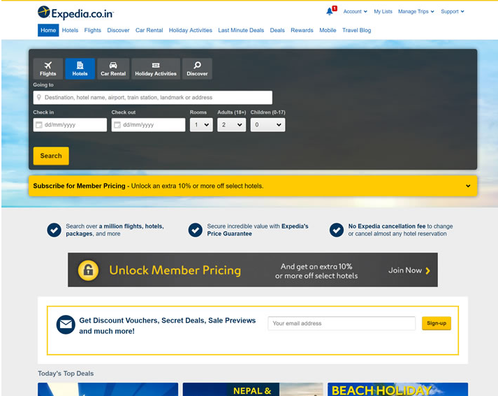 Expedia印度：您的一站式在线旅游网站